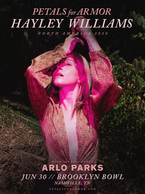Hayley Williams Petals of Armor tour poster